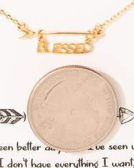 Blessed Silver Tone Necklace