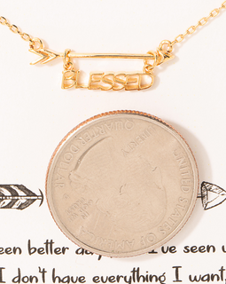 Blessed Gold Tone Necklace