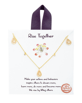 Rise Together Gold Tone Necklace