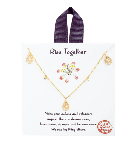 Rise Together Gold Tone Necklace