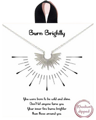 Burn Brightly Silver Tone Necklace