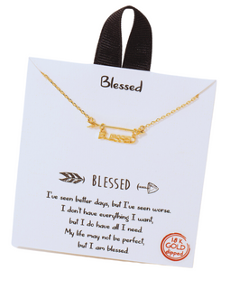 Blessed Gold Tone Necklace