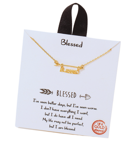 Blessed Gold Tone Necklace