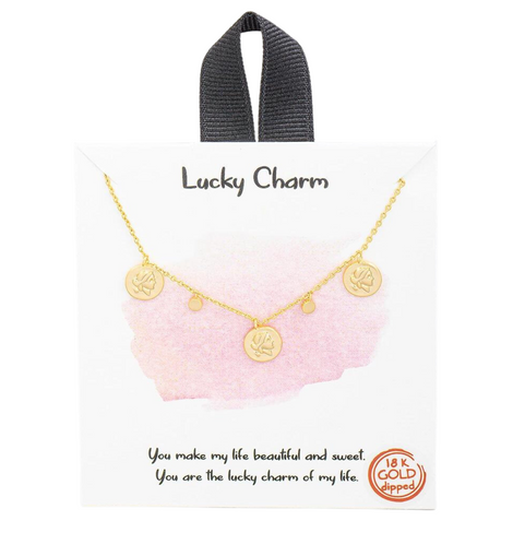 Lucky Charm Gold Tone Necklace