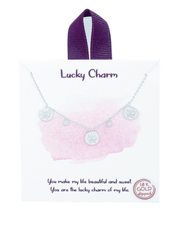 Lucky Charm Silver Tone Necklace