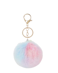 Rainbow Pom Pom Key Chain Tote Hook