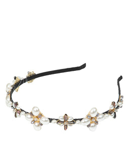 Flower Pearl Studded Headband