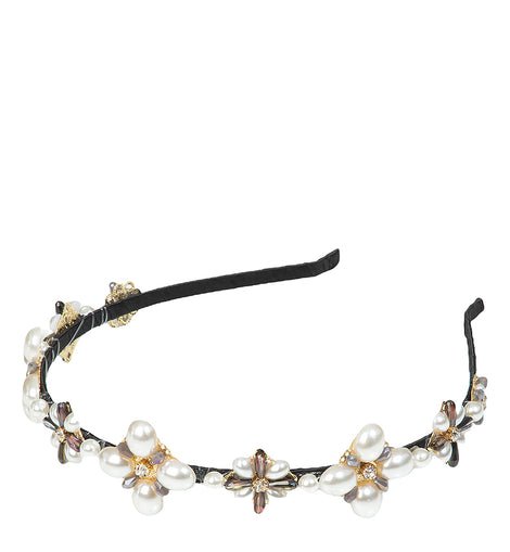 Flower Pearl Studded Headband