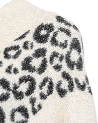 White Leopard Pattern Fashion Poncho