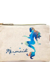 ECO MERMAID PRINT CANVAS CLUTCH BAG