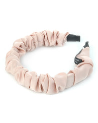 Fabric Pink Ruched Headband