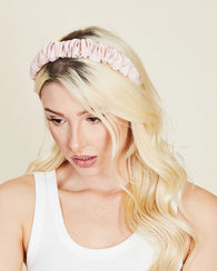 Fabric Pink Ruched Headband