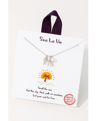 SEA LA VIE - Starfish Seashell  Pearl Charm Necklace