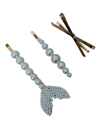 Pearl Mermaid Tail hair clip Bobby Pin