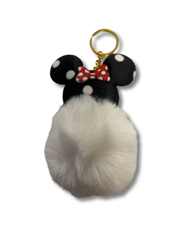 Minnie Mouse puff key chain