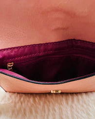 Pink Wristlet Gold Buckle